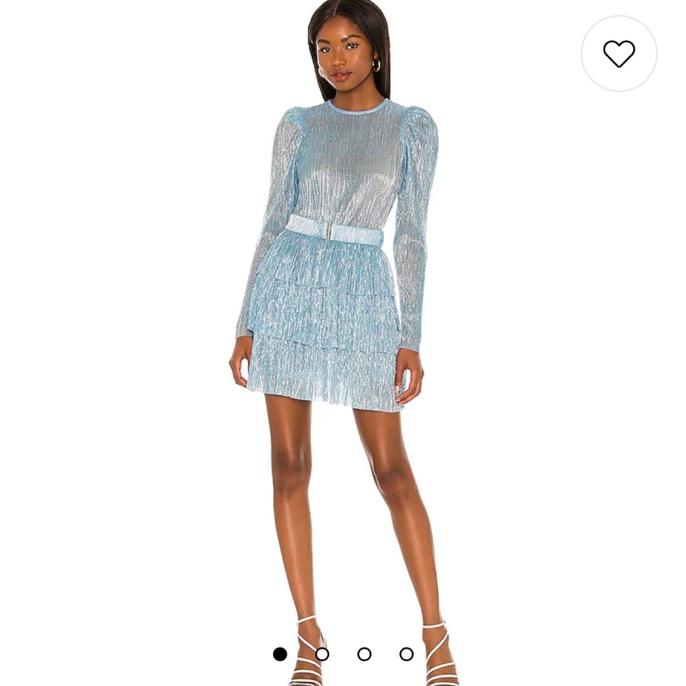 Sabrina Musayev x Revolve Shimmer Blue Mini Dress